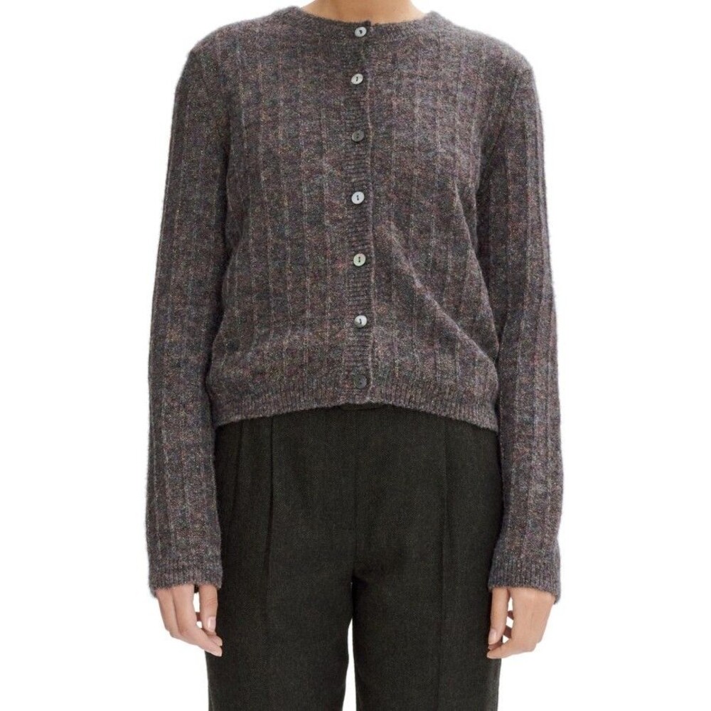 A.P.C. Milena Brown Womens Button Cardigan Wool Alpaca Blend Sweater XS Shruken